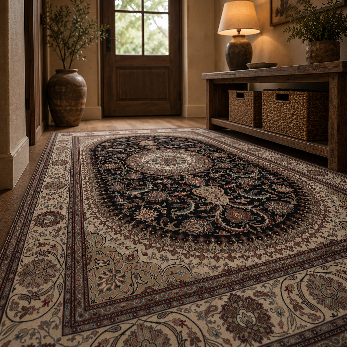 Tapis oriental beige