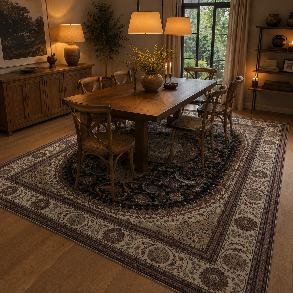 Tapis oriental beige