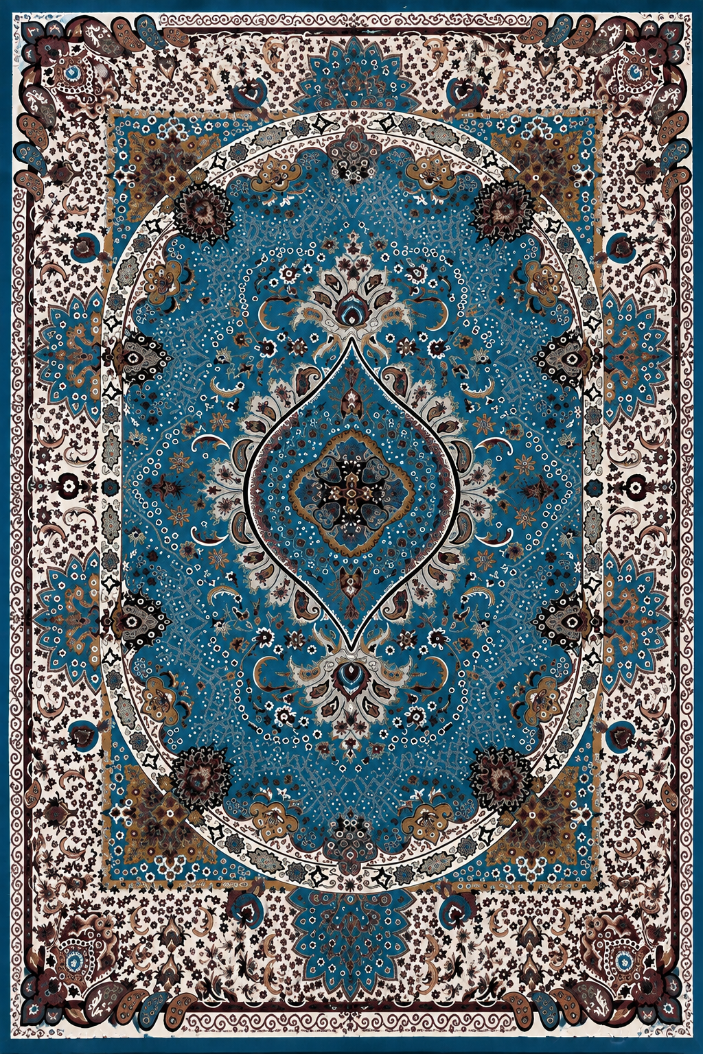 Tapis oriental bleu