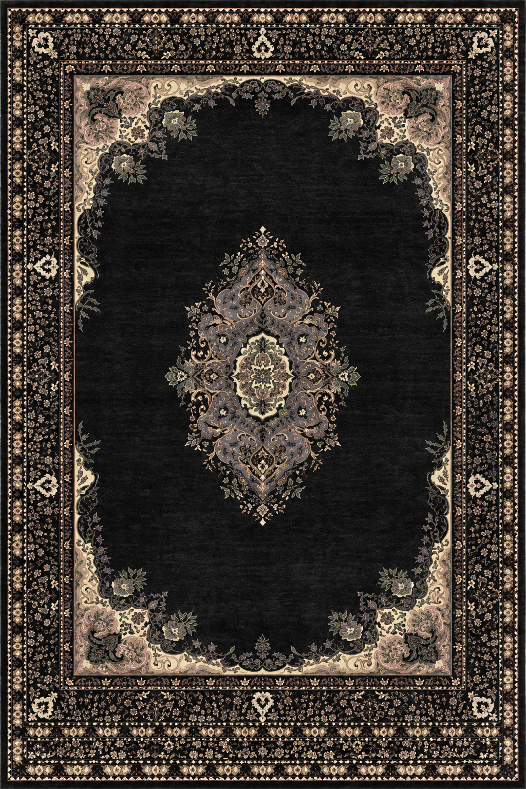 Tapis oriental noir