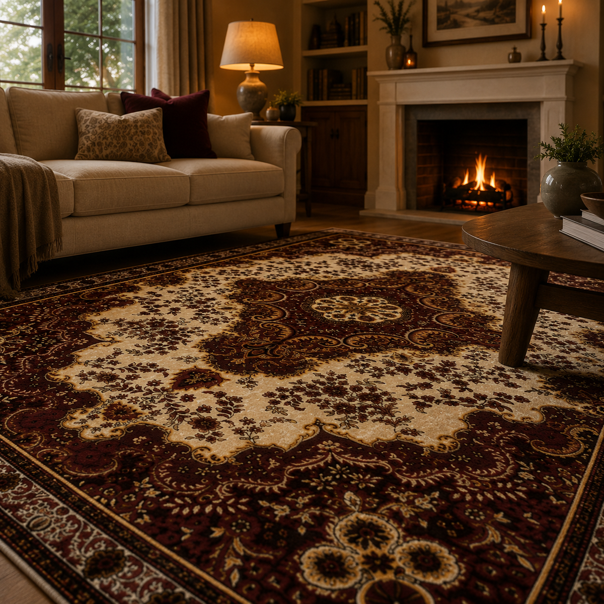 Tapis oriental rouge