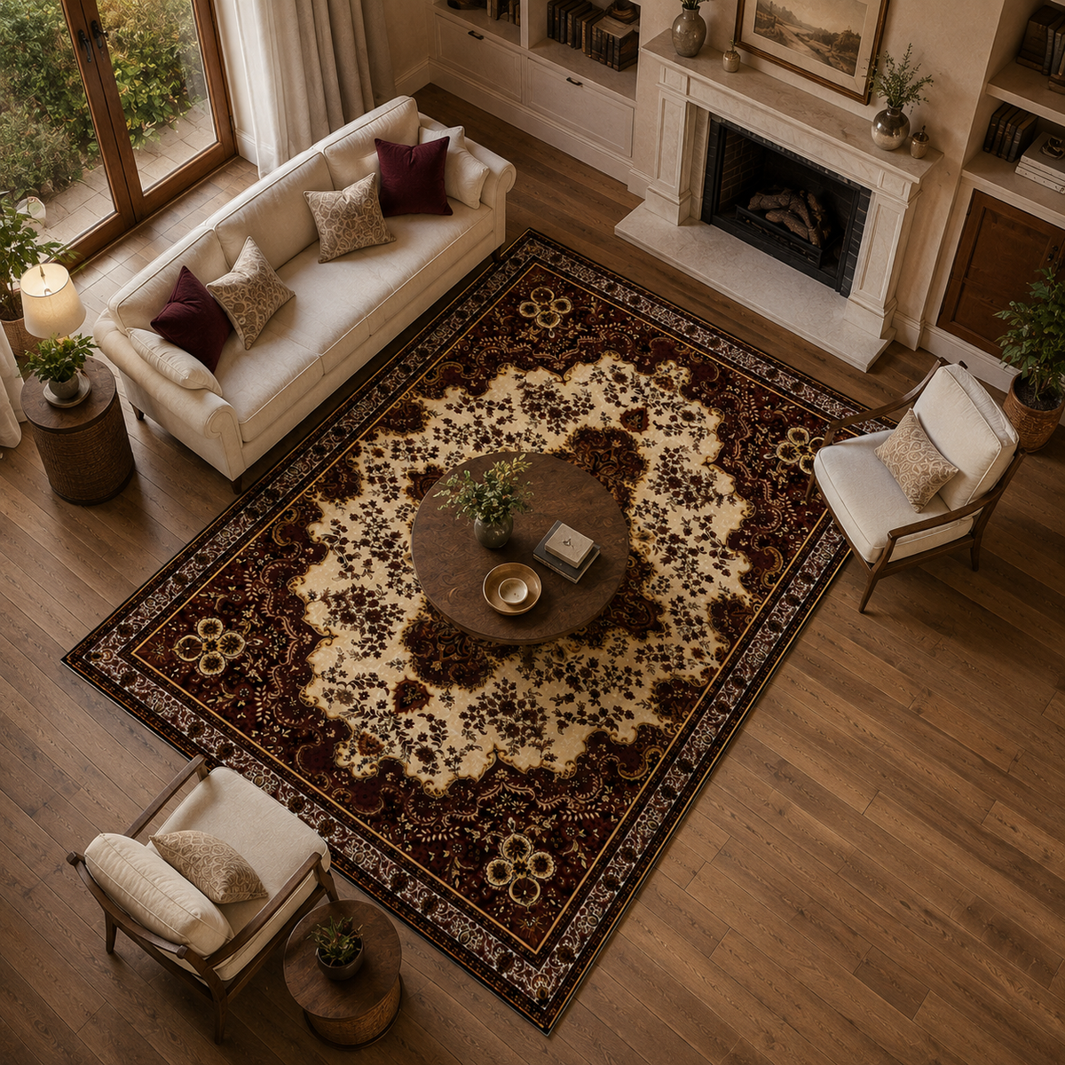 Tapis oriental rouge