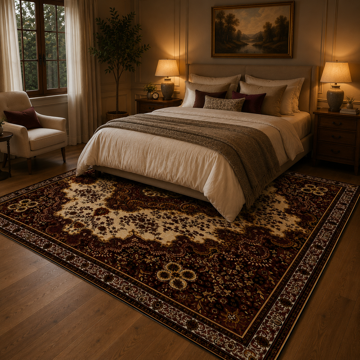 Tapis oriental rouge
