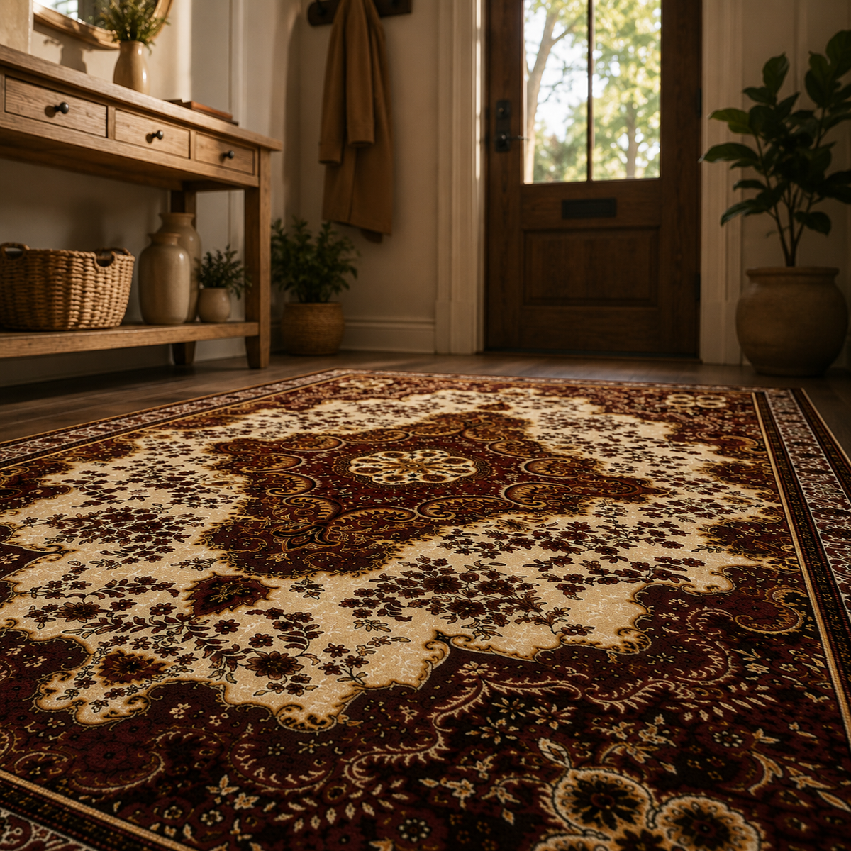 Tapis oriental rouge