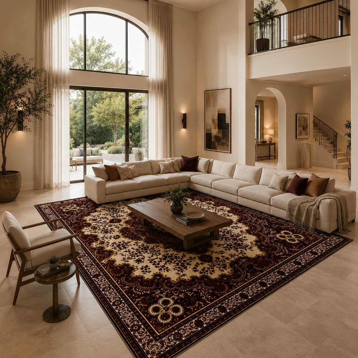 Tapis oriental rouge