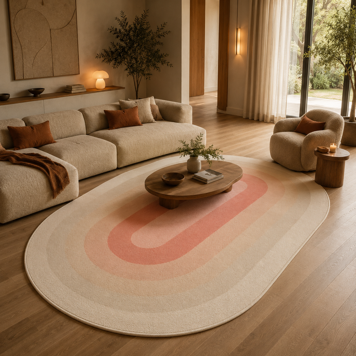 Tapis ovale design