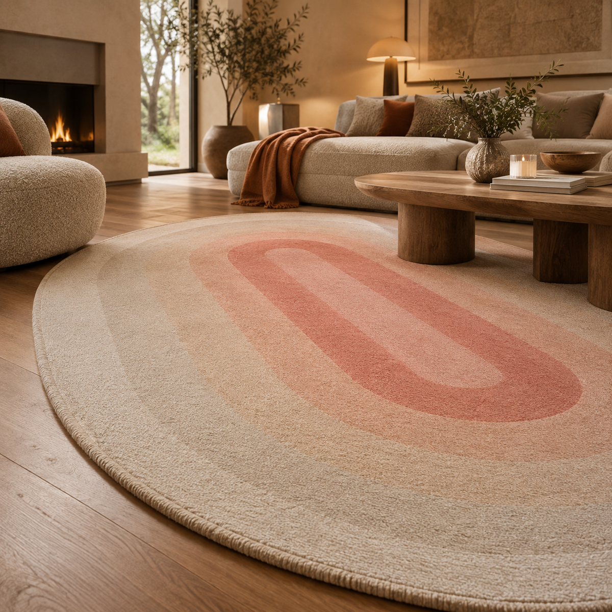Tapis ovale design