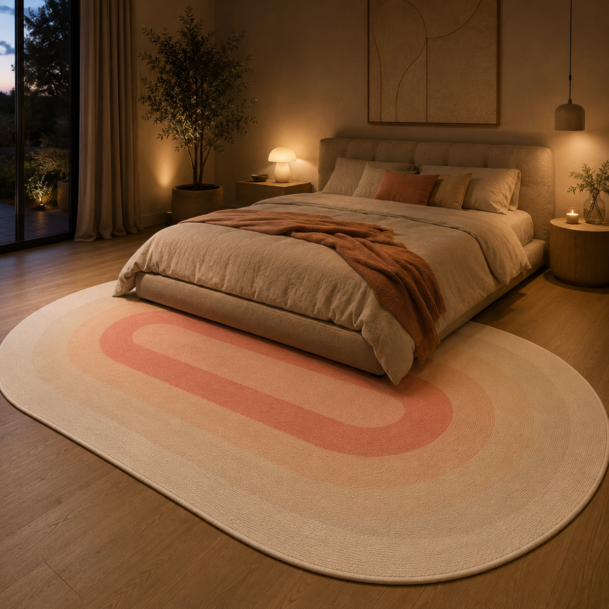 Tapis ovale design