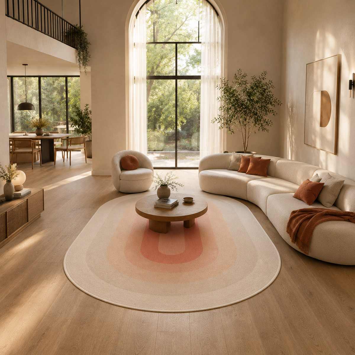Tapis ovale design