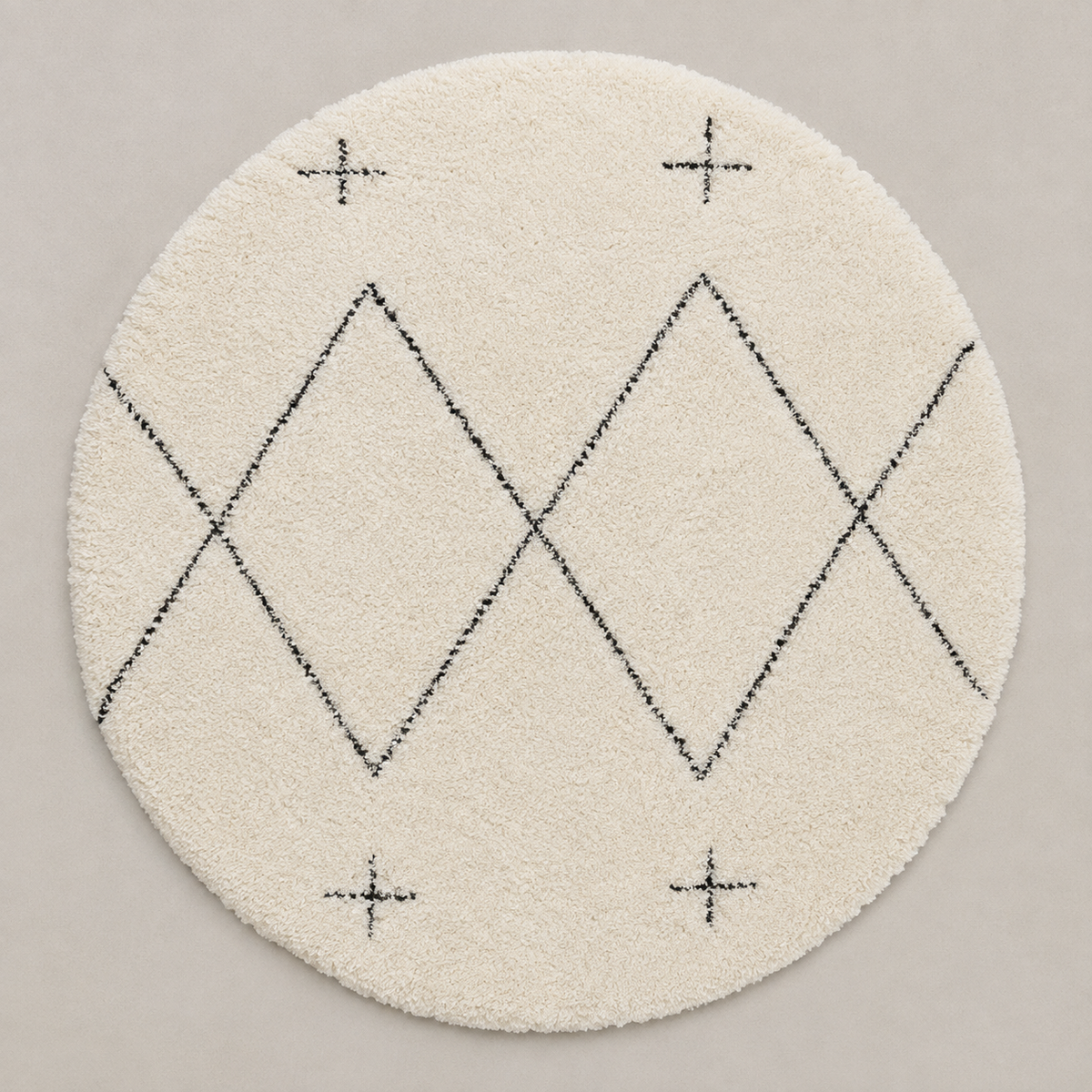 Tapis rond berbère