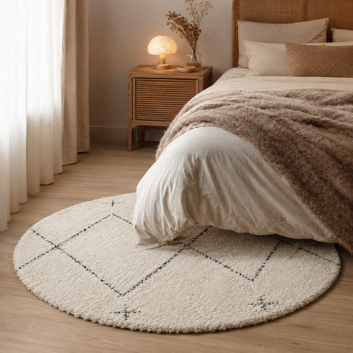 Tapis rond berbère