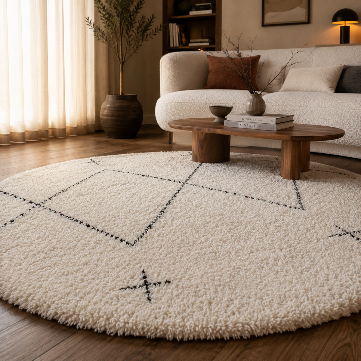 Tapis rond berbère