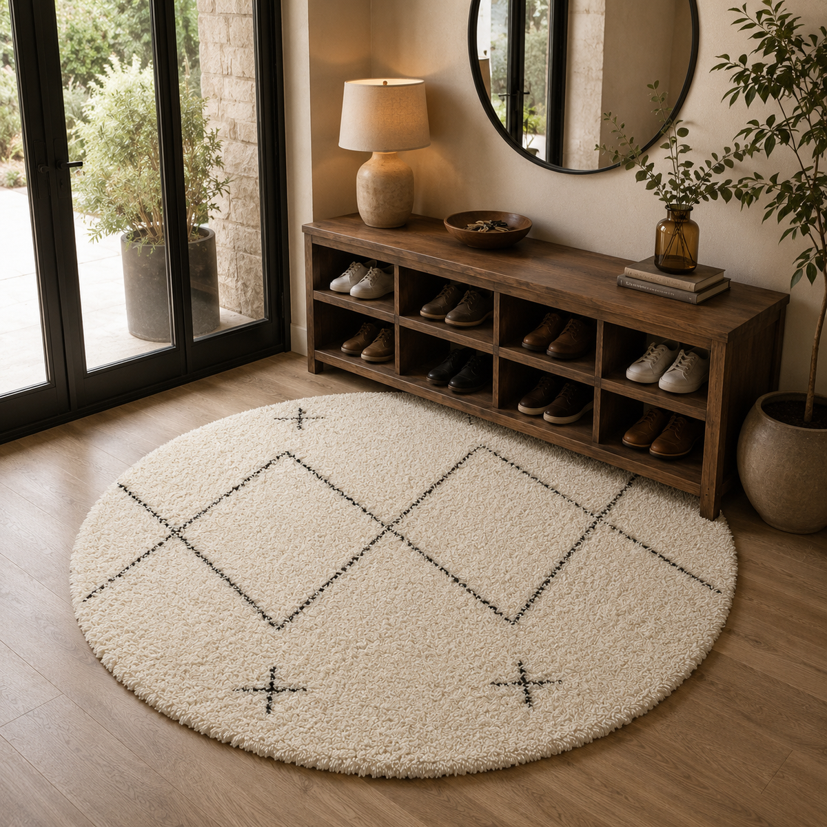 Tapis rond berbère