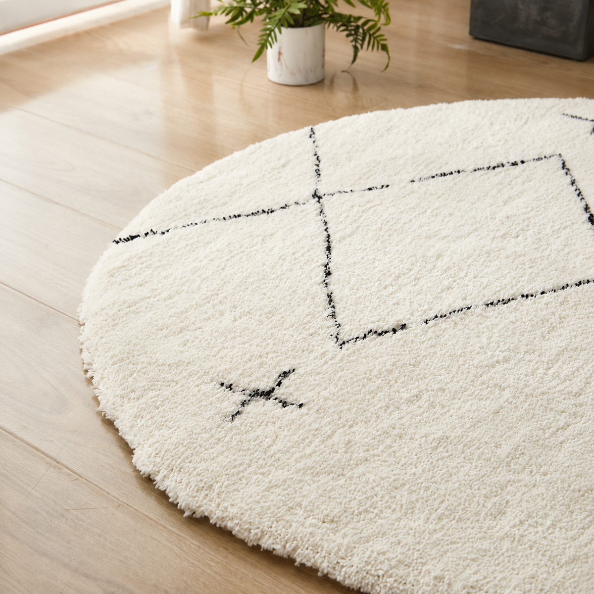 Tapis rond berbère