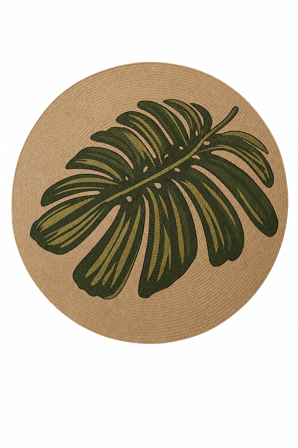 Tapis rond jute