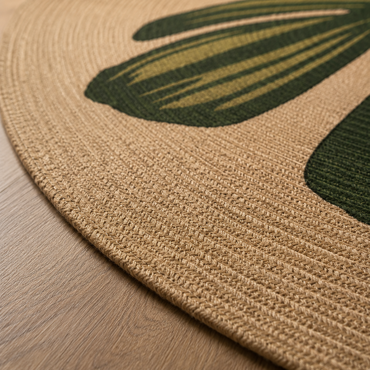 Tapis rond jute