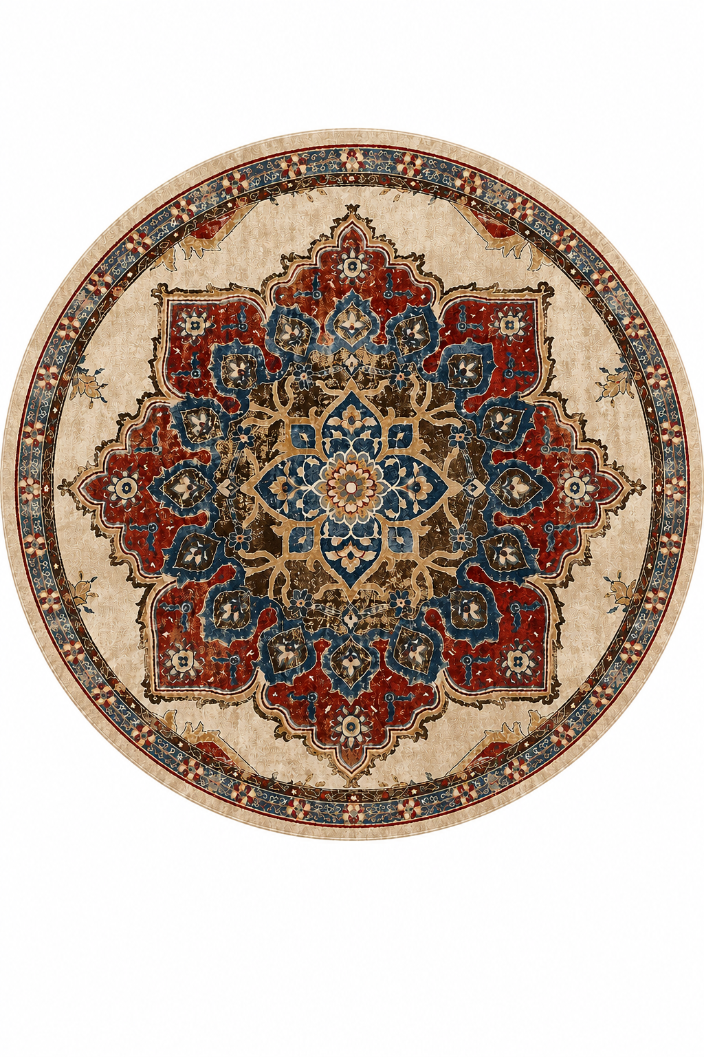 Tapis rond vintage
