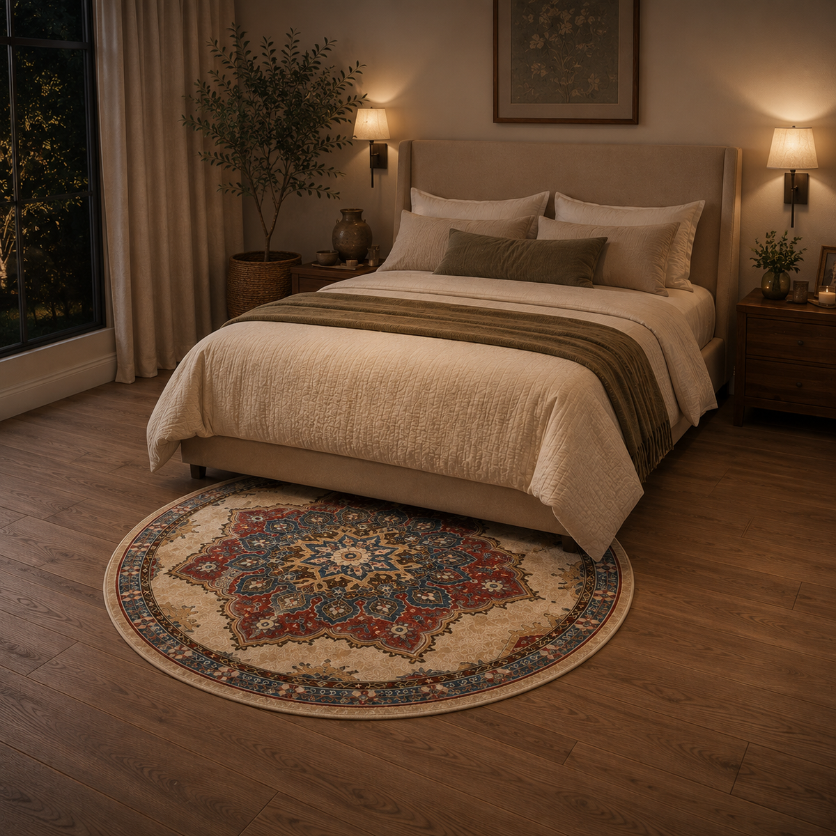Tapis rond vintage