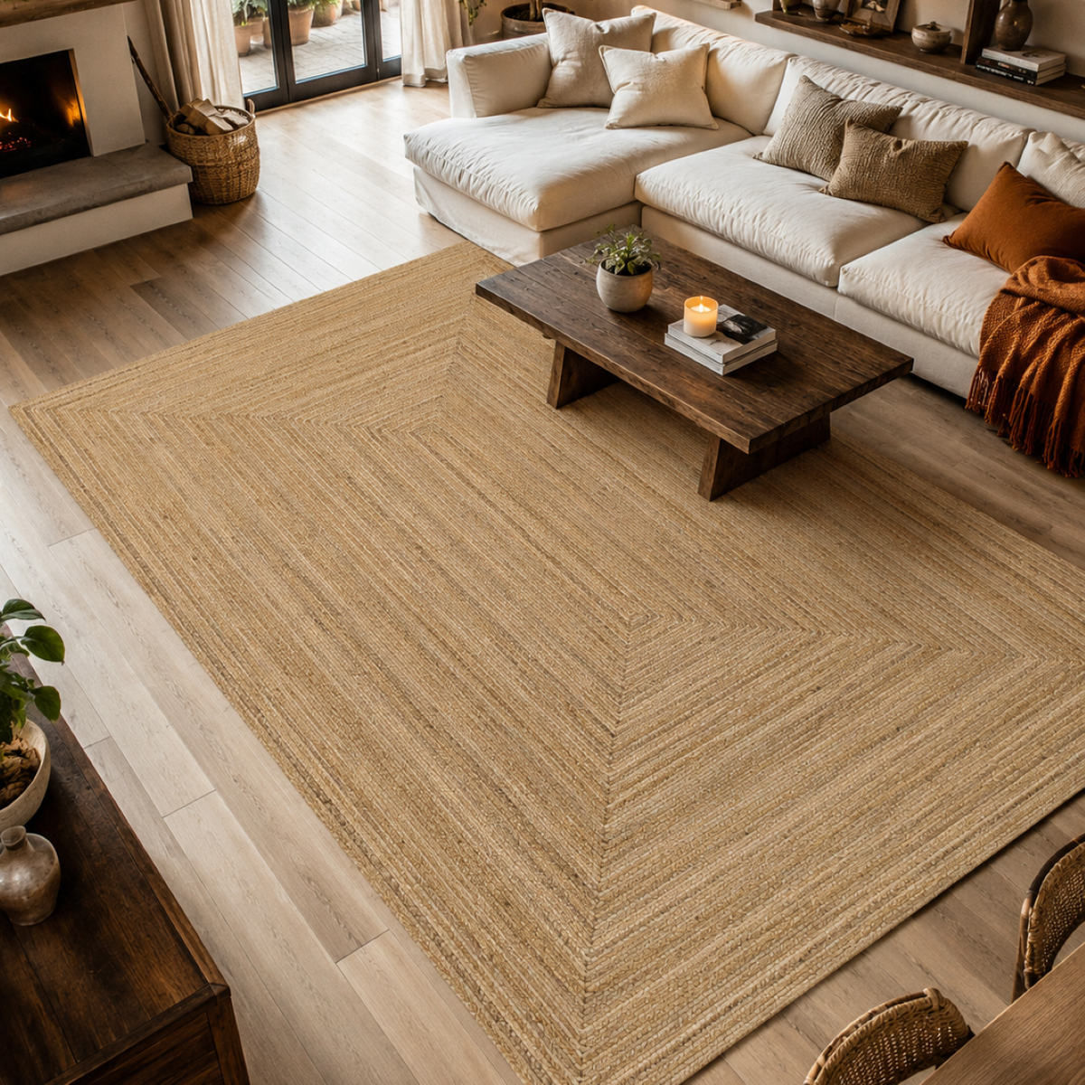 Tapis salon jute
