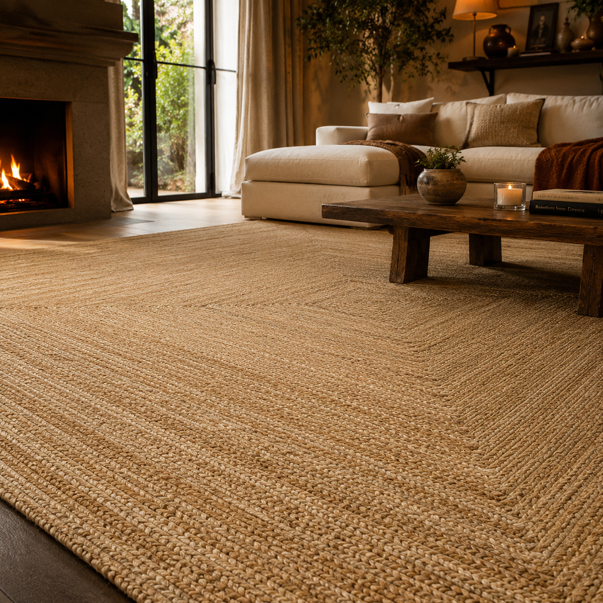 Tapis salon jute