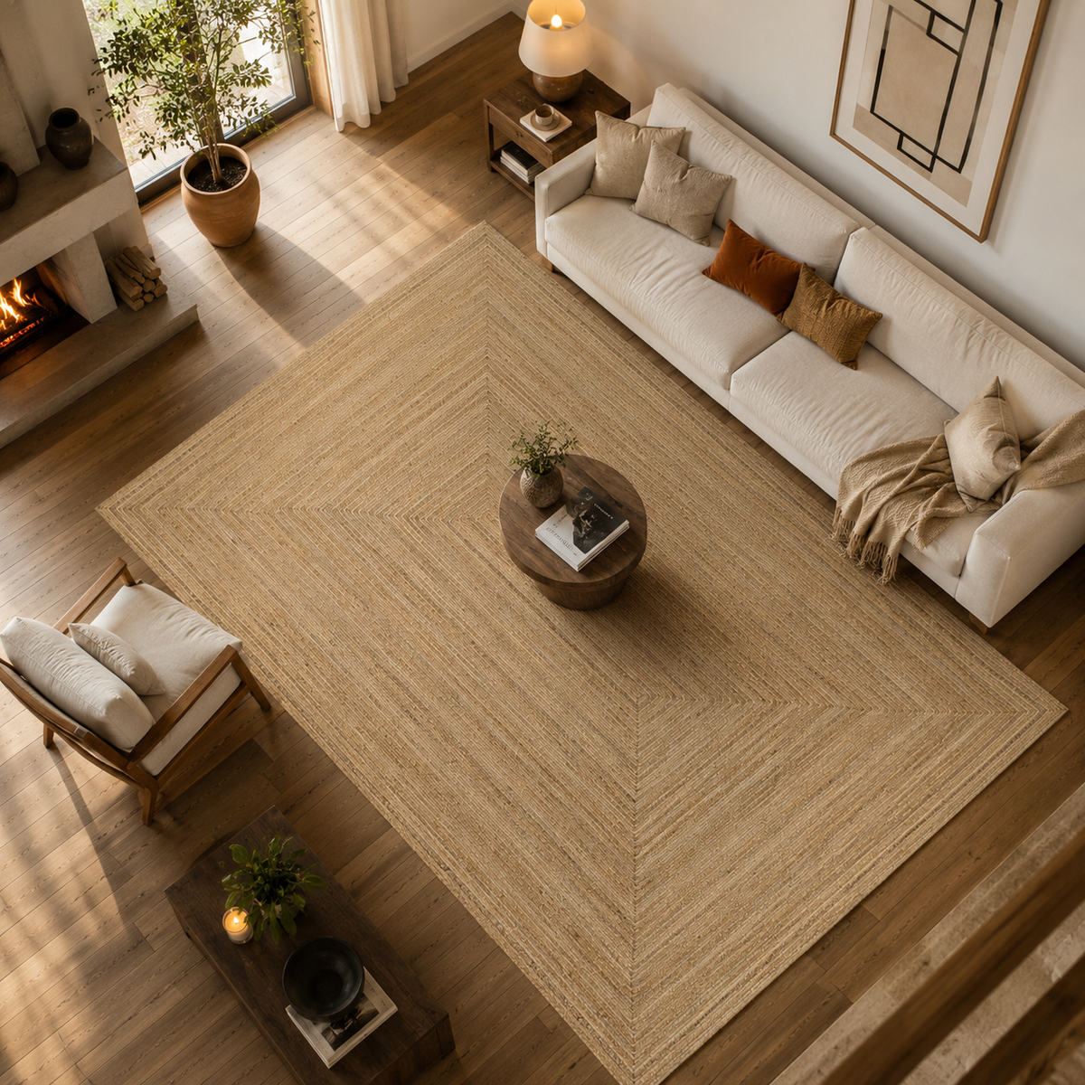 Tapis salon jute