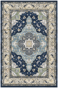 Tapis vintage bleu