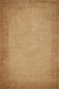 Tapis vintage beige Ambre — coloris Ambre délavé, vu de dessus