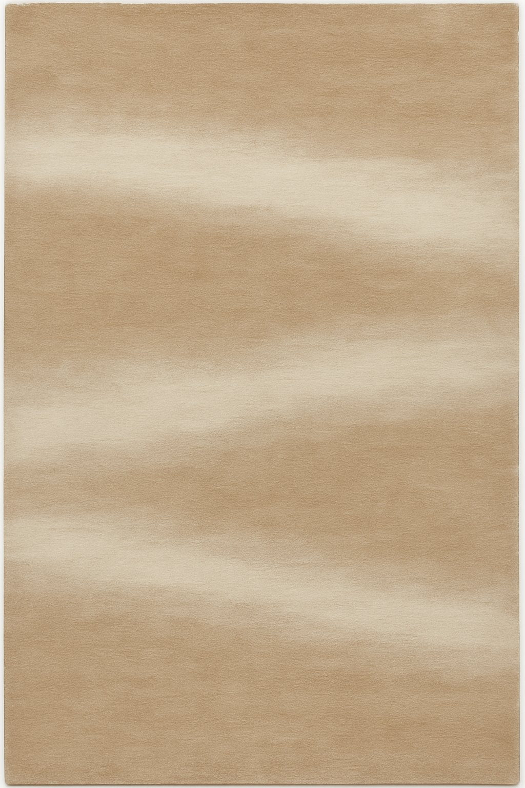 Tapis design beige Faubourg — coloris Sable & ivoire, vu de dessus