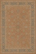 Tapis oriental terracotta Nomade — coloris Terracotta & encre, vu de dessus